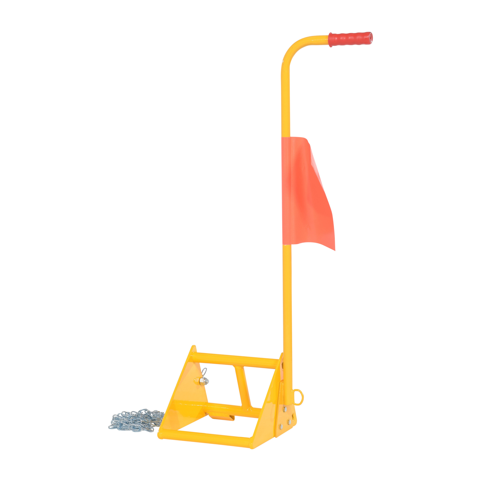Vestil, Steel wheel chock with ergonomic handle and flag, Working Width